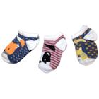 Meia Kit 3 Pares Infantil Menina Cano Curto Calcanhar Verdadeiro Algodão Trifil T05027