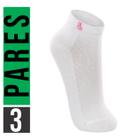 Meia Lupo AF Sport Kit com 3 Pares Cano Curto Soquete Unissex Feminina