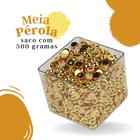 Meia Pérola Ouro - 10 Mm Pacote Com 500 Gramas - Nybc