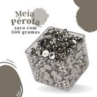 Meia Pérola Prata - 06 Mm Pacote Com 500 Gramas - Nybc