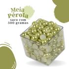 Meia Pérola Verde Folha - 06 Mm Pacote Com 500 Gramas - Nybc