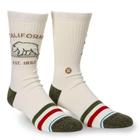 Meia Stance California Republic 2 Creme/Verde