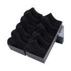 Meias de Barco Masculinas - 10 Pares de Poliéster Macio e Respirável (Preto, Branco e Cinza)