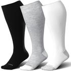 Meias de compressão LEVSOX Plus Size 15-20 mmHg para mulheres e homens