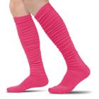 Meias de futebol IRAMY Scrunch Long para homens, jovens e meninos, rosa