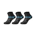 Meias Esportivas Masculinas - 3 Pares Pretos - Respiráveis para Corrida, Caminhada e Basquete