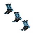 Meias Esportivas Respiráveis Confortáveis Masculinas 3 Pares Para Corrida De Mountain Bike