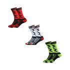 Meias Esportivas Respiráveis Confortáveis Masculinas 3 Pares Para Corrida De Mountain Bike