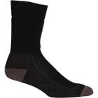 Meias ICEBREAKER Hike+ Medium Crew Sock pretas para caminhad