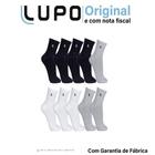 Meias lupo cano médio algodão au sport kit 10 pares 03245