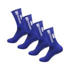 Meias Masculinas Antiderrapantes de Cano Médio (4 Pares) - Ideal para Futebol, Basquete e Yoga