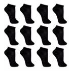 Meias Masculinas Cano Baixo Pretas Conjunto com 6 Pares