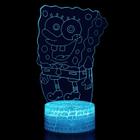 Melhor venda Bob Esponja 3D LED Luz Noturna 7 Cores + C Remoto