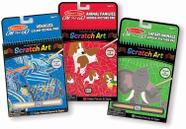 Melissa &amp Doug On the Go Scratch Art Activity Books Set - Safari Animals, Animals Families, Vehicles