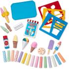 Melissa &amp Doug Sorveteria Multi-Colorido Giz e Suportes Play Set - 33 Peças, Grande Presente para Meninas e Meninos