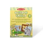 Melissa & Doug Safari Scissor Skills Activity Pad com tesoura segura para crianças 20 páginas