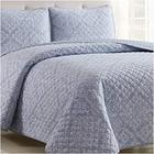 Mellanni Coverlet King Size Set - Capa de Cama com Shams - Tecnologia de Acolchoamento Ultrassônico - Conjunto de Colcha King de 3 Peças - Colchas e Cobertas (King, Laced Sky Blue)