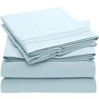 Mellanni Queen Sheet Set - Hotel Luxury 1800 Lençóis de Cama & Fronhas - Folhas de Cama de Resfriamento Extra Macia - Bolso Profundo até 16 polegadas - Rugas, Fade, Resistente à Mancha - 4 Peça (Queen, Baby Blue)