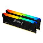 Memória Kingston Fury Beast RGB, 16GB (2x8GB), 2666MHz, DDR4, CL16, Preto - KF426C16BB2AK2/16