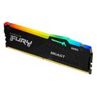 Memória Kingston Fury Beast RGB Black, 16GB, DDR5, 5600MT/s, 1.25V, Desktop - KF556C40BBA-16