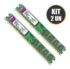 Memória Ram Ddr2 800mhz 2gb cada Kit Com 2 Unidades Total 4gb