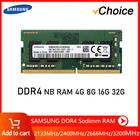 Memória RAM Samsung DDR4 SODIMM - 4GB, 8GB, 16GB, 32GB e 64GB (2133MHz/2400MHz/2666MHz)