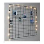 Memory Board para Fotos e Recados Com Mini Prendedores + Led e suporte