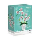 Meninas Crianças Diy Orquídea Bonsai Flor Blocos De Construção Kit Decoração Escritório Em Casa