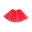 Meninas Glitter Lantejoulas Tutu Saia 3 Camadas Tule Criança Pettiskirt Crianças Chiffon 2-8t - AZULBLANCO