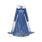 Meninas Princesa Elsa Anna Traje Floral Manga Longa Crianças Cosplay Vestido Aniversário Casamento