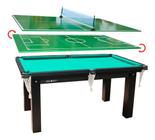 Mesa 3 em 1 - Sinuca/Ping Pong/Futebol Botão Procópio