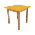 Mesa 65x65cm Amarelo Linha Colorê Infantil para Escolas