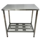 Mesa Aço Inox Profissional 110x60x90 cm Loja da Cozinha - Nortinox