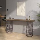 Mesa Aparador Buffet Balcão Caleb 90 cm Industrial Ferro Marrom Tampo 100% MDF Caramelo - Ahz Móveis