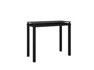 Mesa Aparador Malva Preto Tampo Vidro De 91 x41 cm Artefamol