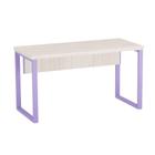 Mesa Auxiliar Tubolar PE 40 Pandin 90 Cm Casablanca e Lilas