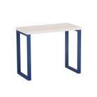 Mesa Auxiliar Tubolar PE 40 Pandin 90 x 45 Cm Casablanca e Azul Del Rey