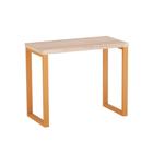 Mesa Auxiliar Tubolar PE 40 Pandin 90 x 45 Cm Noce Naturale e Laranja