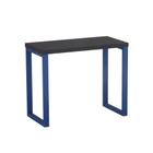 Mesa Auxiliar Tubolar PE 40 Pandin 90 x 45 Cm Preto e Azul Del Rey