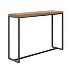 Mesa Bancada Balcão Aparador Alto Mavie 150cm Industrial Ferro Preto Madeira 100% MDF Imbuia - Ahazzo Móveis