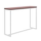 Mesa Bancada Bistrô Mavie 150cm Industrial Office Cozinha Ferro Branco MDF Rosa - Ahz Móveis