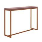 Mesa Bancada Bistrô Mavie 150cm Industrial Office Cozinha Ferro Bronze MDF Rosa - Ahazzo Móveis