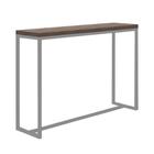 Mesa Bancada Bistrô Mavie 150cm Industrial Office Cozinha Ferro Prata MDF Caramelo - Ahazzo Móveis