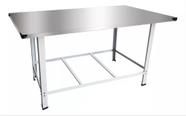 Mesa Bancada De Serviço Industrial 95x55 Cm Tampo Aço Inox