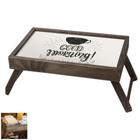 Mesa Bandeja Servir Café Manhã Cama Madeira Pinus Dobrável Decorada Estampada - 823E1-E Stolf