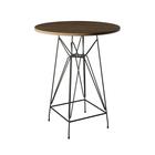 Mesa Bistrô Alta Eames Eiffel 60cm Amêndoa Base Ferro Preto