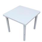 Mesa Branca Quadrada Desmontável 83 cm, Opção: Branco(a)