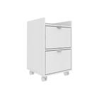 Mesa Cabeceira BCR 34 c/ 2 Gavetas Branco - BRV