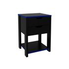 Mesa Cabeceira Gamer ME4163 c/ 2 Gavetas Preto/Azul - Tecno Mobili