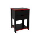 Mesa Cabeceira Gamer ME4163 c/ 2 Gavetas Preto/Vermelho - Tecno Mobili